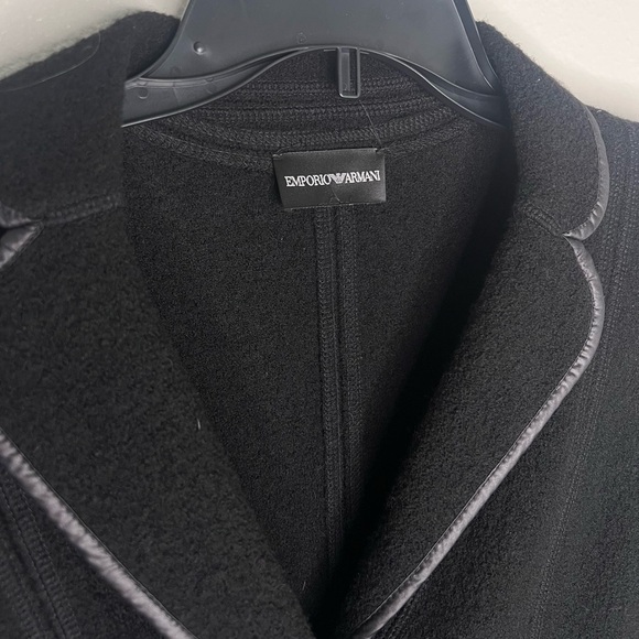 Emporio Armani women’s 100% Virgin Wool Black womens overcoat XS - Picture 6 of 12